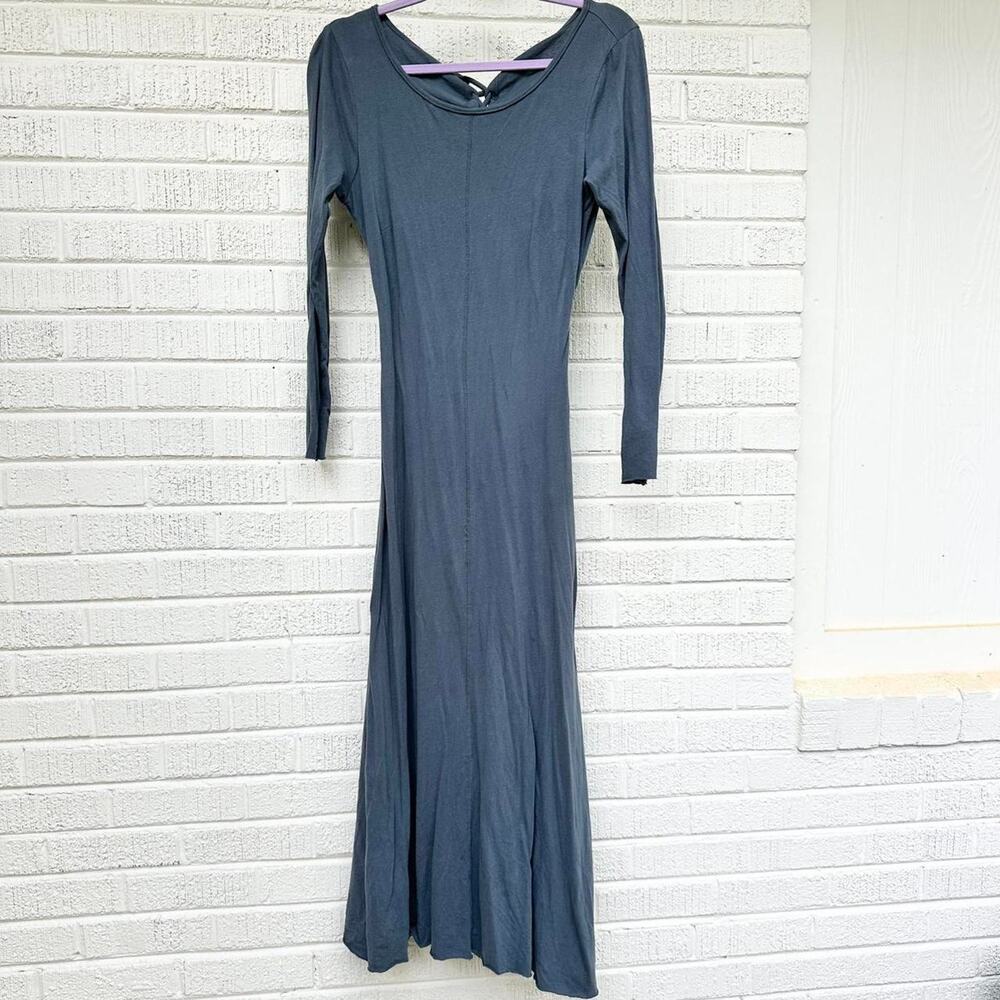 Free People Beach Slate Blue Open Back Maxi Dress